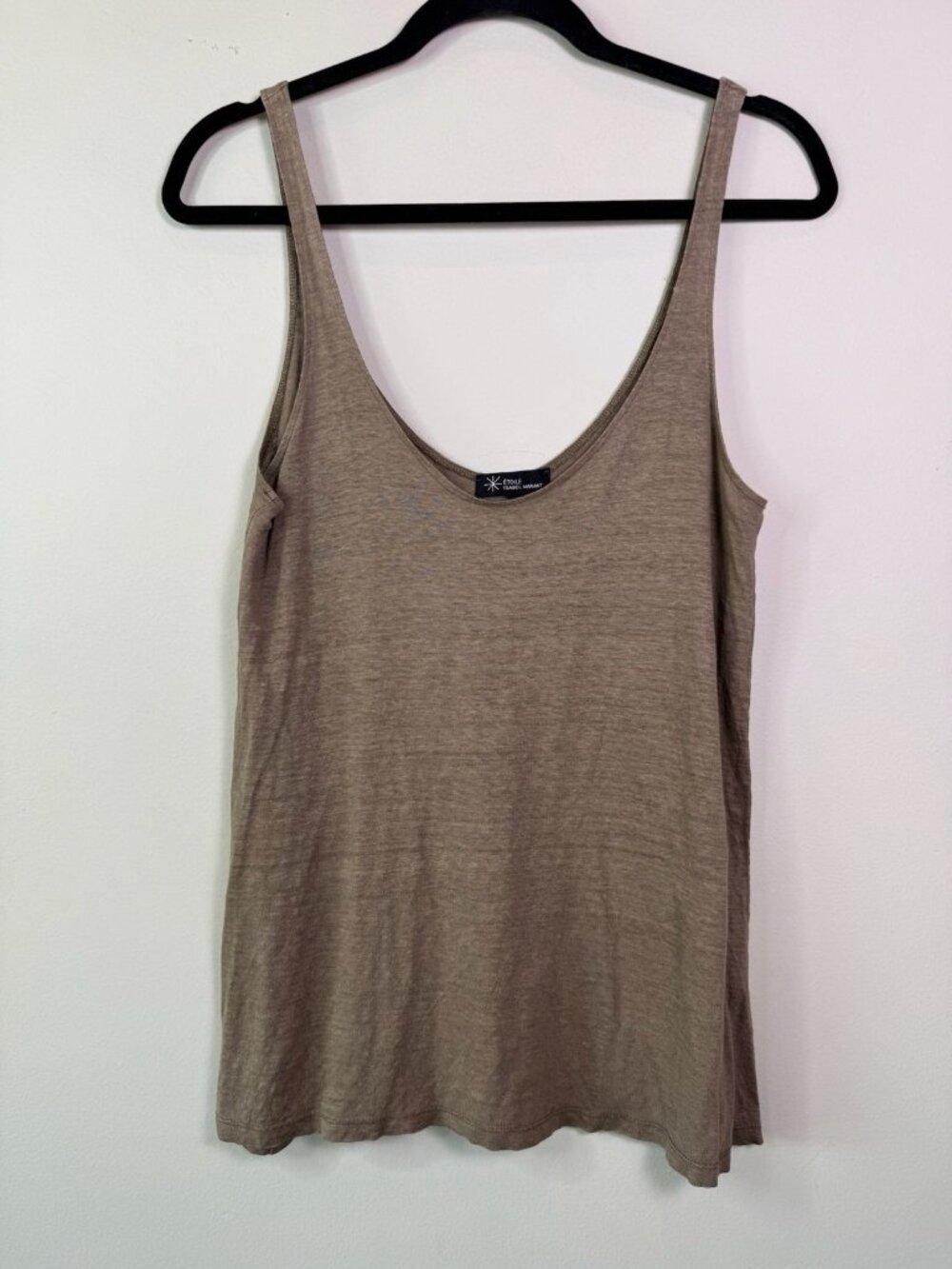 Isabel Marant Etoile Brown/Tan Tank Top 100% Linen Small Made in France
